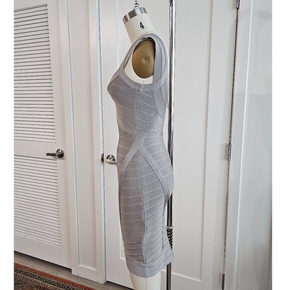 Herve Leger by Max Azria Grey Bandage Cocktail Dress in size XS - Picture 4 of 8